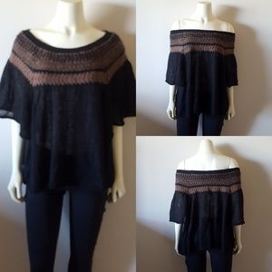 Off Shoulder Fair Isle Flowy Sweater